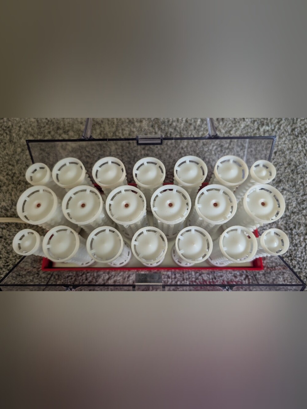 Vtg Clairol 20 Instant Hairsetter Wax Hot Roller Curlers C20S-Z 20 Clips Tested - Picture 4 of 7